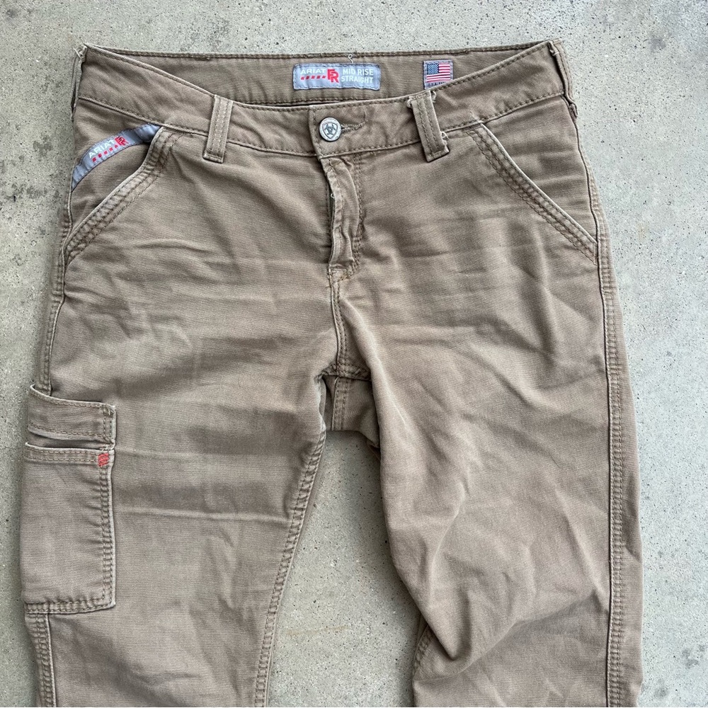 Ariat FR Midrise Straight Khaki Jeans Men's 28R - Picture 3 of 8